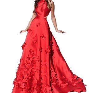 Sherri Hill Red Flower Prom Dress🤩🤩🤩🤩🤩